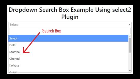 select2 search box.